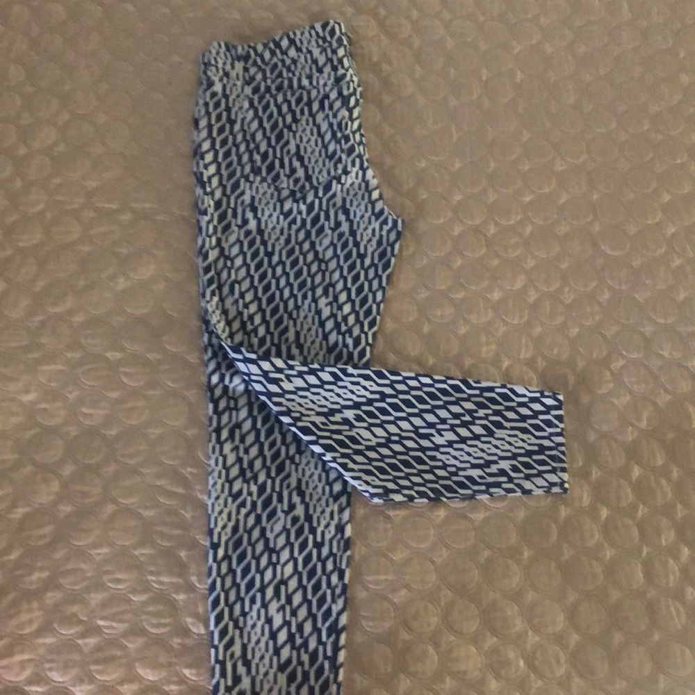 Blue and White pattered pants
